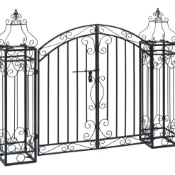Koristeellinen puutarhaportti takorauta 122x20,5x100 cm*FinePRICE New