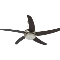 Clearance Koristeellinen tuuletinvalaisin valolla, 128 cm, ruskea Tuuletinvalaisimet