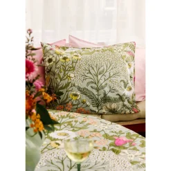 Koristetyynynpäällinen Ahomaa, 43x43cm, vihreä/pinkki*Vallila Hot