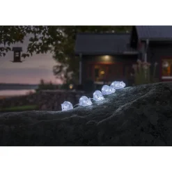 Koristevalosarja Akryylihiiret, 5 hiirtä, 40 x kylmän valkoinen LED*Konstsmide Hot