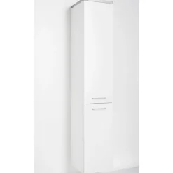Sale Korkea kaappi Glow 330x1750x360mm vetimellä valkoinen Kodinhoitohuoneen Kalusteet