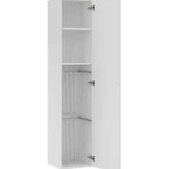 Korkea pyykkikaappi , 182x58cm, hyllyllä ja koreilla, eri vaihtoehtoja*Temal Outlet