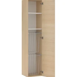 Korkea pyykkikaappi , 182x58cm, hyllyllä ja koreilla, eri vaihtoehtoja*Temal Outlet