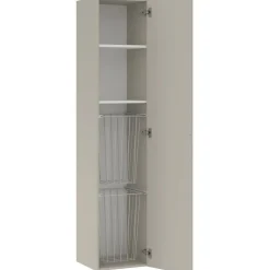 Korkea pyykkikaappi , 182x48cm, hyllyllä ja koreilla, eri vaihtoehtoja*Temal Discount
