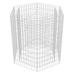 Discount Korotettu kuusikulmainen gabion-/kivikorikehys 1, eri kokoja Muurikivet