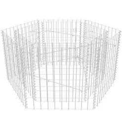 Discount Korotettu kuusikulmainen gabion-/kivikorikehys 1, eri kokoja Muurikivet