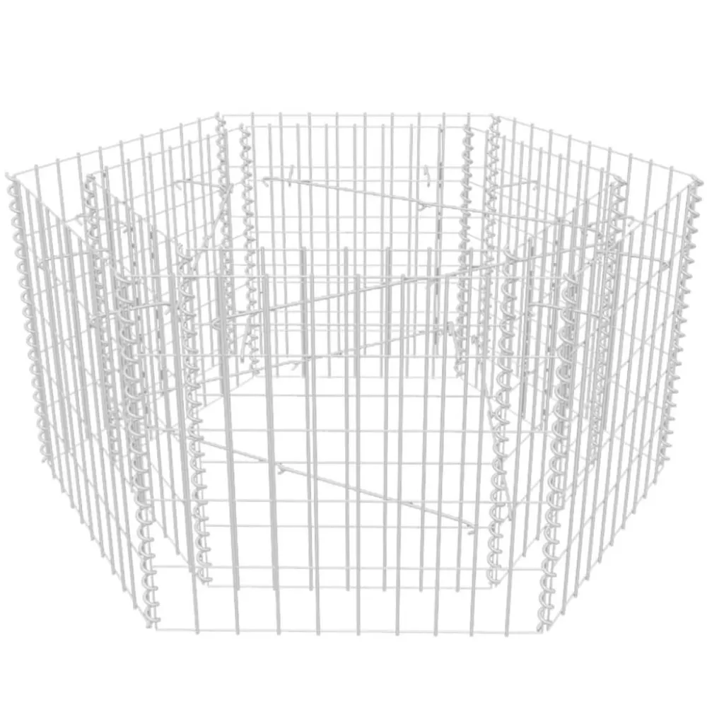 Discount Korotettu kuusikulmainen gabion-/kivikorikehys 1, eri kokoja Muurikivet