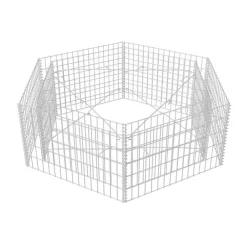 Discount Korotettu kuusikulmainen gabion-/kivikorikehys 1, eri kokoja Muurikivet