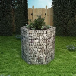 Discount Korotettu kuusikulmainen gabion-/kivikorikehys 1, eri kokoja Muurikivet