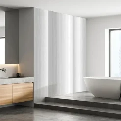 Kostean tilan akustiikkalevy Unika, 22x600x2440mm, white platinum*Fibrotech Hot
