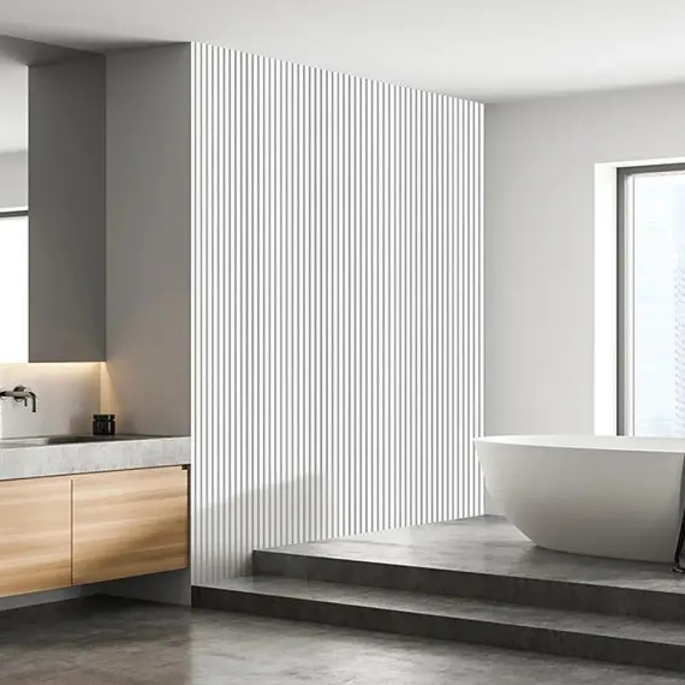 Kostean tilan akustiikkalevy Unika, 22x600x2440mm, white platinum*Fibrotech Hot