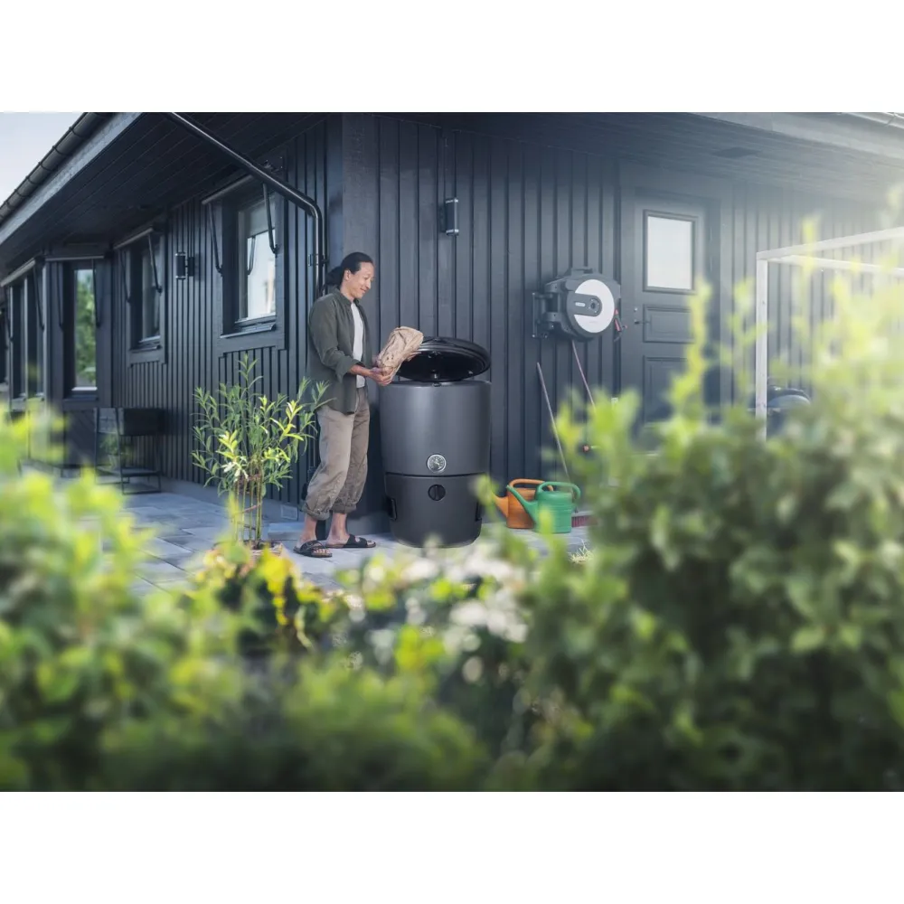 Kotikompostori Kestävä+, 230 litraa, tummanharmaa Lämpökompostorit