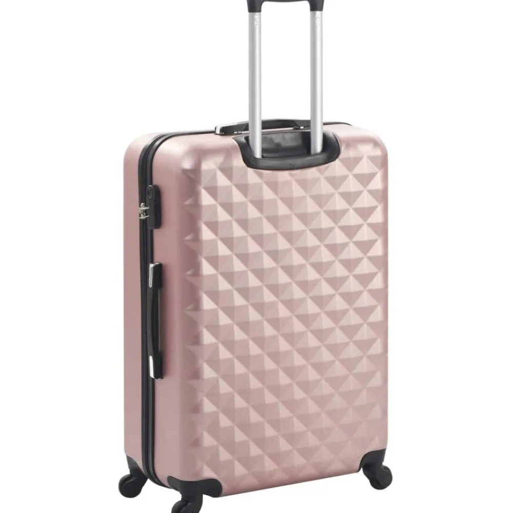 Kovapintainen matkalaukkusetti 3 kpl ruusu kulta ABS*FinePRICE Clearance
