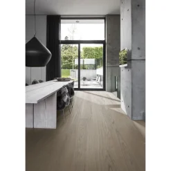 Kovetettu puulattia Tammi Grevie 3.0 Earth Grey, harjattu, mattalakattu, eri kokoja*Bjelin Hot