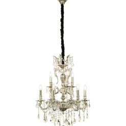 Kristallikruunu Allington Ø60cm 9-osainen antiikkihopea*Aneta Lighting