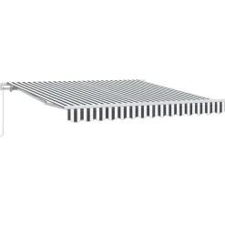 Käsin kelattava markiisi antrasiitti/valkoinen 300x250 cm (16038)*FinePRICE Clearance