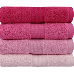 Käsipyyhe 50x90 cm pinkit 4 kpl*Linento Discount