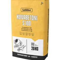 New Kuivabetoni Lakka S 100, eri kokoja Laastit Ja Sementit