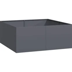 Kukkalaatikko antrasiitti 100x100x40 cm teräs (60817)*FinePRICE Discount