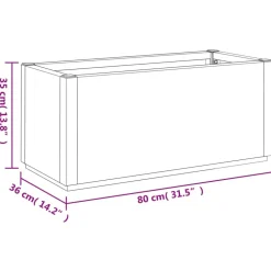 Kukkalaatikko puutarhaan vaaleanruskea 80x36x35 cm PP (68778)*FinePRICE Best