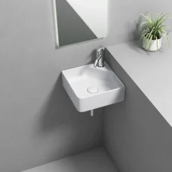 Kulma-allas Nexa 30x30cm, valkoinen*Interia Hot
