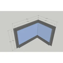 Kulmaluukku TP-20SU 550x390 mm lasikulma eri värivaihtoehtoja*Tapani Puosi Outlet