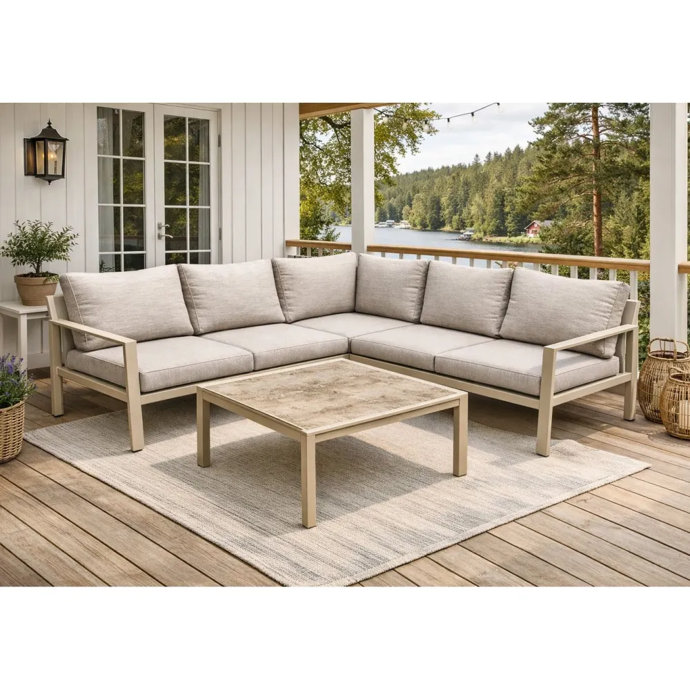 Clearance Kulmasohvaryhmä Palermo, beige Ulkosohvat