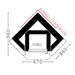Kulmatakka-leivinuuni Titta Original alaliittymä*Tiileri