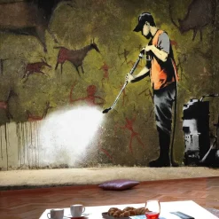 Outlet Kuvatapetti Banksy - Cave Painting eri kokoja Valokuvatapetit