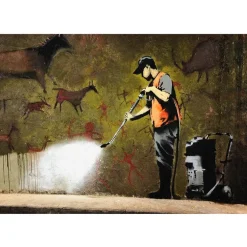 Outlet Kuvatapetti Banksy - Cave Painting eri kokoja Valokuvatapetit