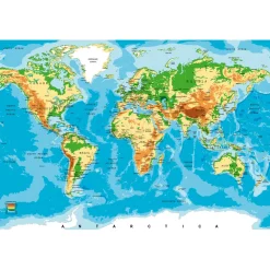 Kuvatapetti Dimex World Map, 375x250cm, monivärinen Valokuvatapetit
