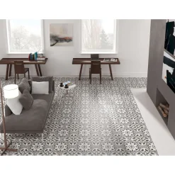 Kuviolaatta History Jugend Edinburgh Grey himmeä 250x250 mm*Kymppi-Lattiat Hot