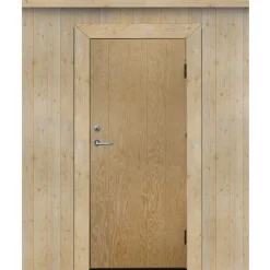 Kylmävaraston ovi Ljusdal 80x190cm oikea, käsittelemätön urajyrsitty vaneri*JABO