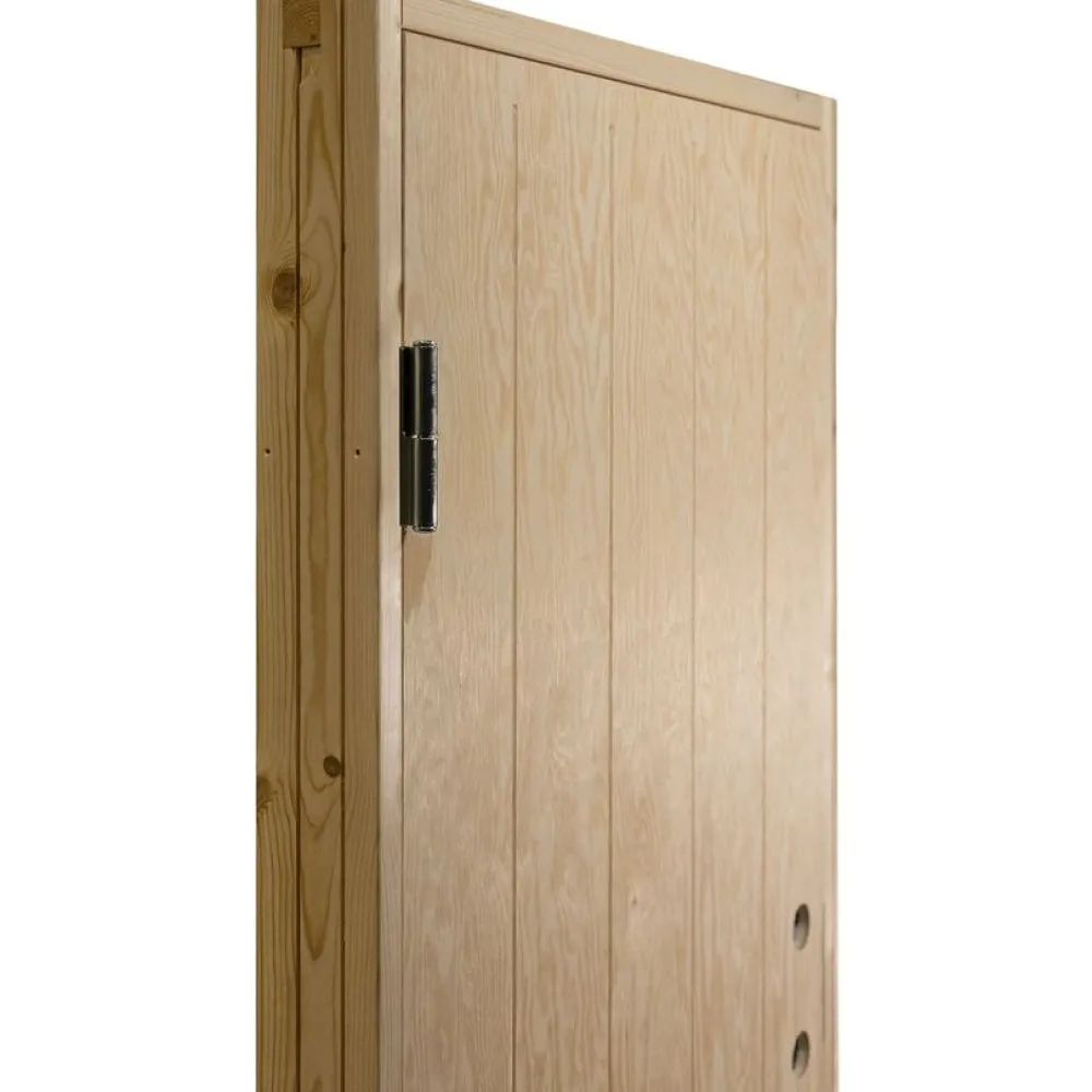 Kylmävaraston ovi Ljusdal 80x190cm vasen, käsittelemätön urajyrsitty vaneri*JABO New