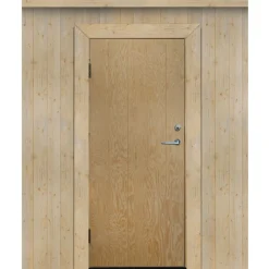 Kylmävaraston ovi Ljusdal 80x190cm vasen, käsittelemätön urajyrsitty vaneri*JABO New
