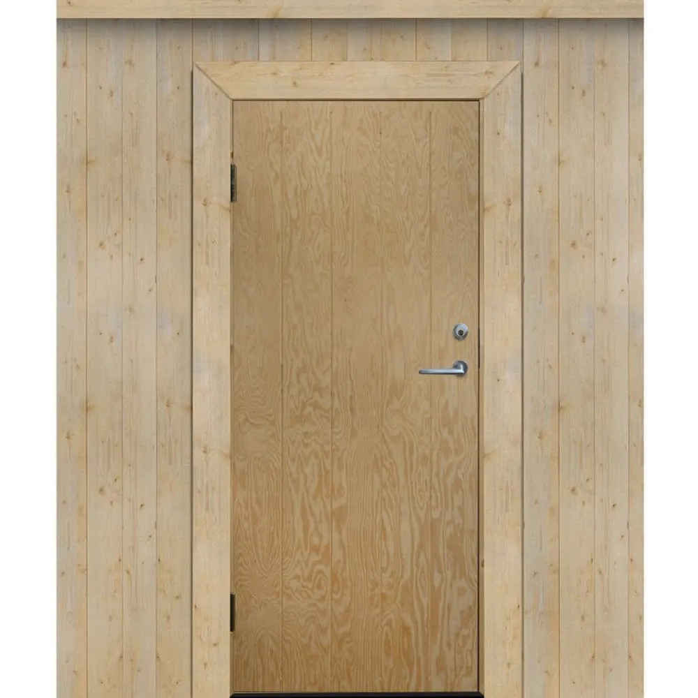 Kylmävaraston ovi Ljusdal 80x190cm vasen, käsittelemätön urajyrsitty vaneri*JABO New