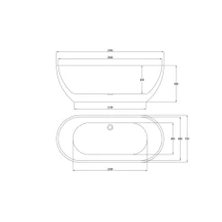 Best Kylpyamme Trygg 1700x750mm valkoinen Kylpyammeet
