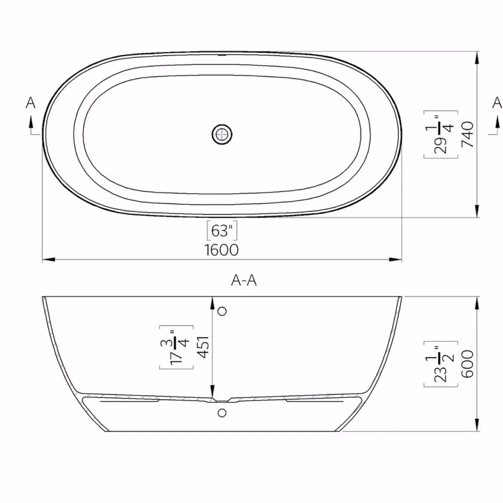Kylpyamme Vila 1600x740 mm valkoinen*Bathlife Sale