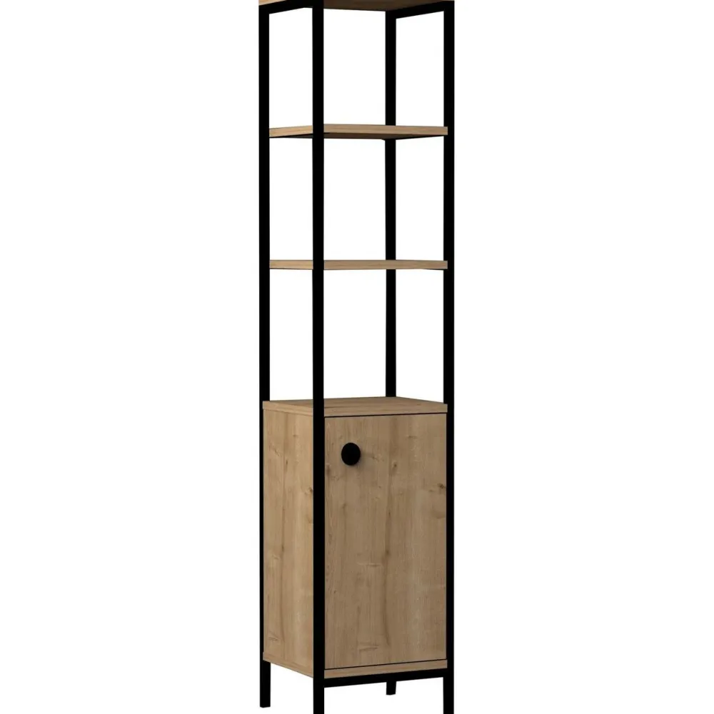 Hot Kylpyhuoneen korkea kaappi Derin, korkeus 161.8cm, ruskea Kylpyhuoneen Kaapit