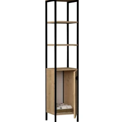 Hot Kylpyhuoneen korkea kaappi Derin, korkeus 161.8cm, ruskea Kylpyhuoneen Kaapit