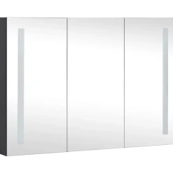 Kylpyhuoneen LED-peilikaappi, 89x14x62cm*FinePRICE