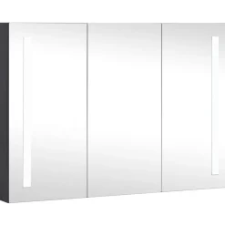 Kylpyhuoneen LED-peilikaappi, 89x14x62cm*FinePRICE