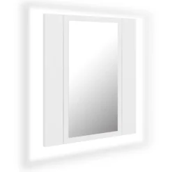 Kylpyhuoneen LED peilikaappi, valkoinen, 40x12x45 cm*FinePRICE Online