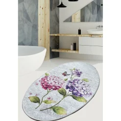 Online Kylpyhuoneen matto Ortanca 60x90cm pinkki/violetti Kylpyhuonetekstiilit