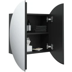 Kylpyhuoneen peilikaappi ja pyöreä peili LED-valoilla, useita kokoja ja värejä (14011)*FinePRICE Outlet