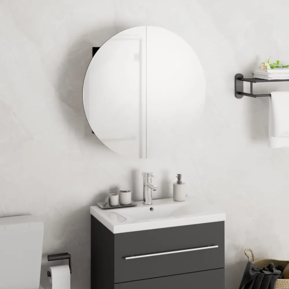 Kylpyhuoneen peilikaappi ja pyöreä peili LED-valoilla, useita kokoja ja värejä (14011)*FinePRICE Outlet