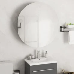 Kylpyhuoneen peilikaappi ja pyöreä peili LED-valoilla, useita kokoja ja värejä (14011)*FinePRICE Outlet