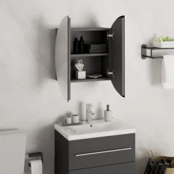Kylpyhuoneen peilikaappi ja pyöreä peili LED-valoilla, useita kokoja ja värejä (14011)*FinePRICE Outlet
