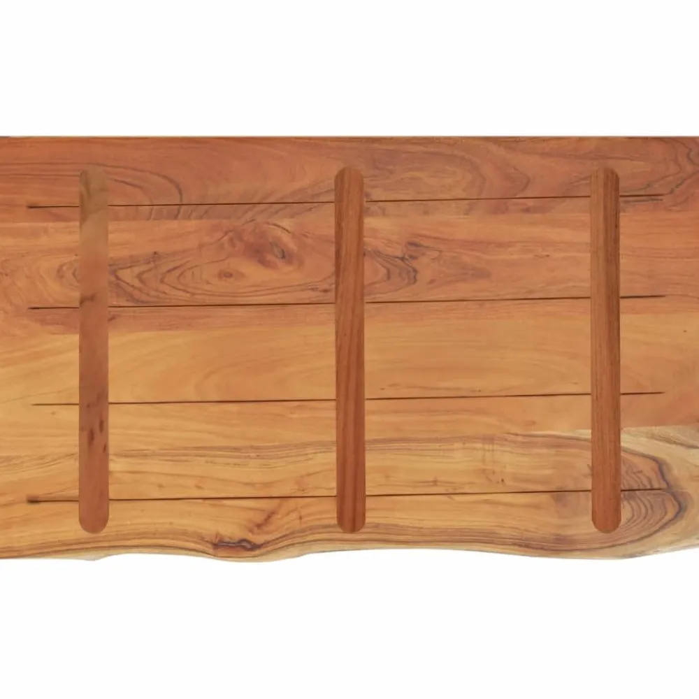Kylpyhuoneen työtaso 90x60x2,5 cm suorakaide täysi akasiapuu (70261)*FinePRICE Outlet