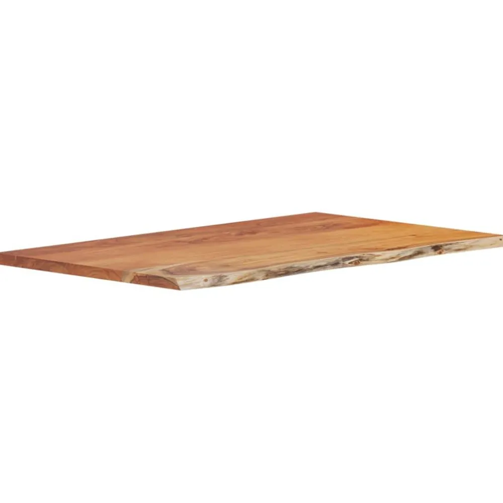 Kylpyhuoneen työtaso 90x60x2,5 cm suorakaide täysi akasiapuu (70261)*FinePRICE Outlet